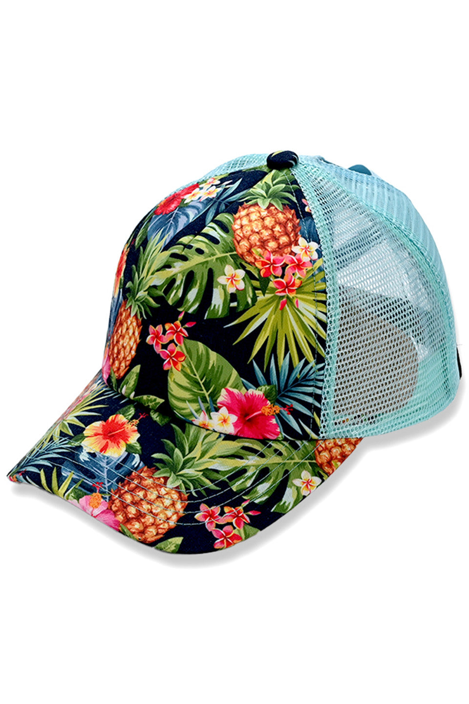 C.C Tropical Cross Band Mesh Back Trucker Cap