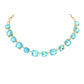 Women's Cushion Square Stone Link Evening Necklace