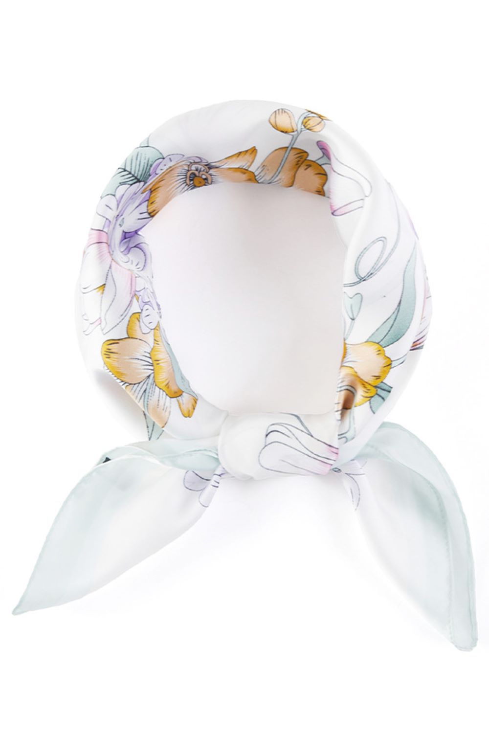Flower Pattern Bandana Scarf