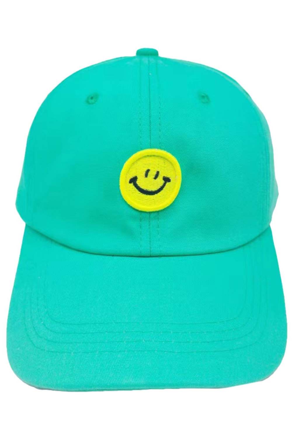 Happy Face Patch Pastel Tone Baseball Cap