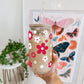 Red Daisy Glass Cups