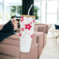 Red Daisy Glass Cups