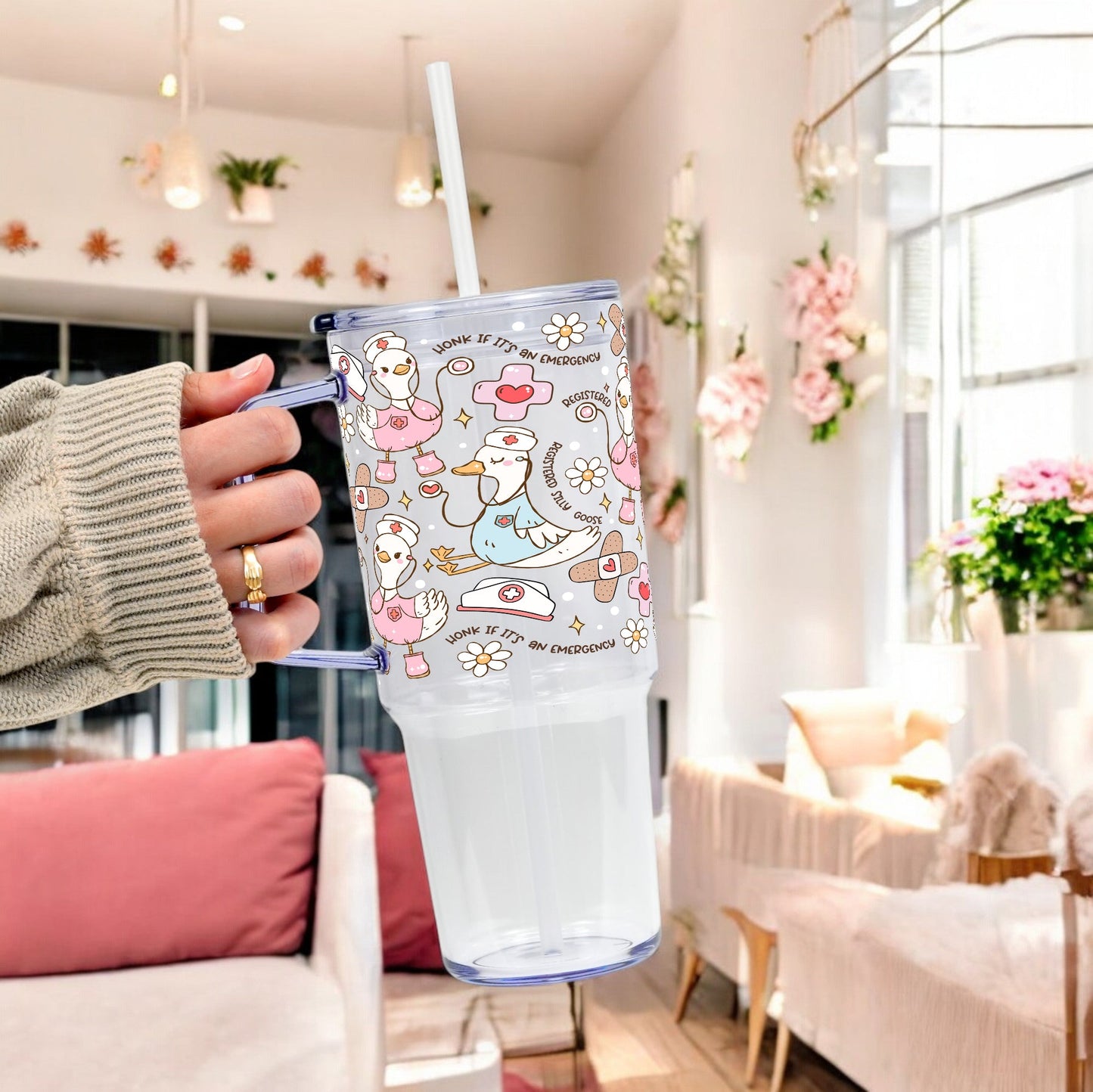 Registered Silly Goose Glass Cups