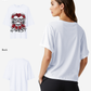 G West Womens Roses And Bones Oversized Tee