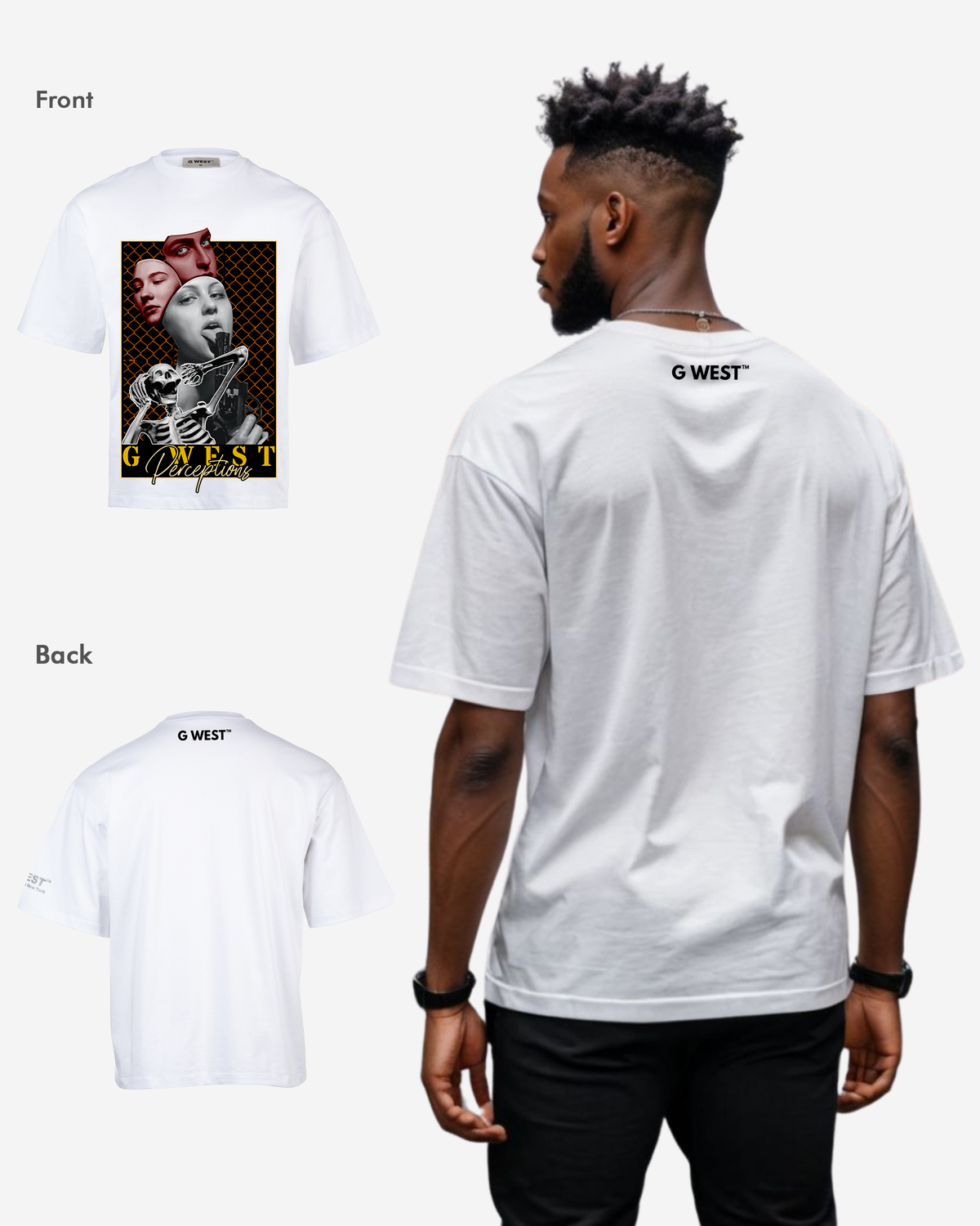 G WEST PEREPTIONS OVERSIZED T-Shirt Mens