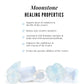 Natural Moonstone Three Stone Engagement Ring