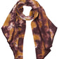 C.C Tie Dye Bias Cut Scarf With Rubber Patch
