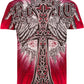 Sakkas Alijah Wings In Flames Celtic Cross Mens Graphic T-Shirt