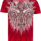 Sakkas Alijah Wings In Flames Celtic Cross Mens Graphic T-Shirt