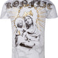 Sakkas Liam Mens Everyday Short Sleeve Cotton Embossed T-shirt Virgin & Baby Jesus