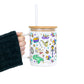 Watercolor Mardi Gras Glass Cups