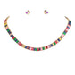 Baguette Stone Cluster Evening Necklace