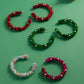 Christmas Tinsel Hoop Earrings