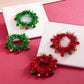 Christmas Tinsel Wreath Dangle Earrings