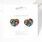 Crystal Pave Heart Stud Earrings
