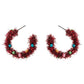Christmas Tinsel Hoop Earrings