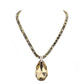 Teardrop Pendant Bling Necklace