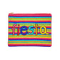 Fiesta Seed Beaded Message Clutch Crossbody Bag