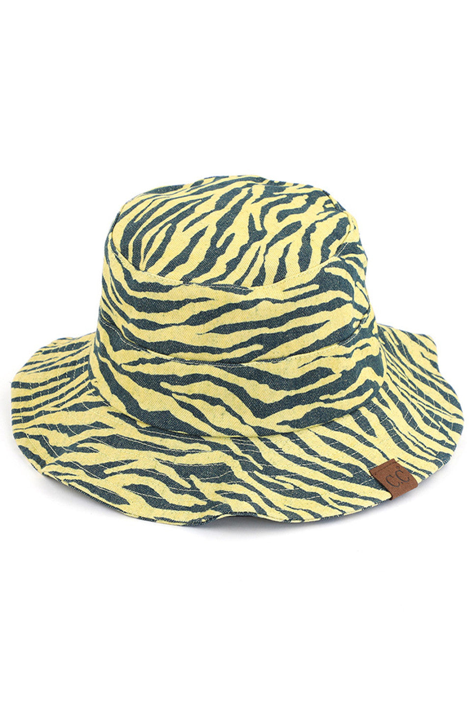 C.C ZEBRA PRINT BUCKET HAT