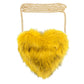 Faux Fur Heart Crossbody Bag