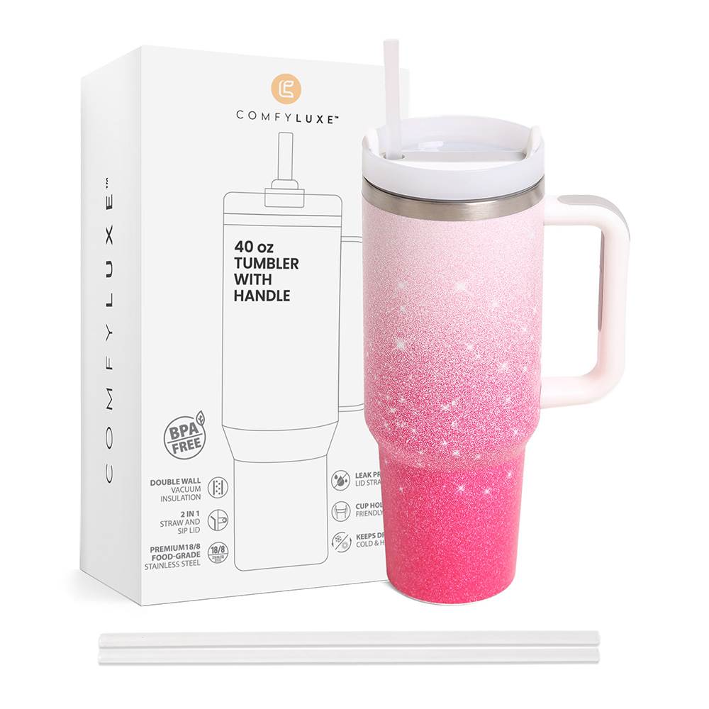 Gradient 40oz Double Wall Stainless Steel Tumbler With Handle