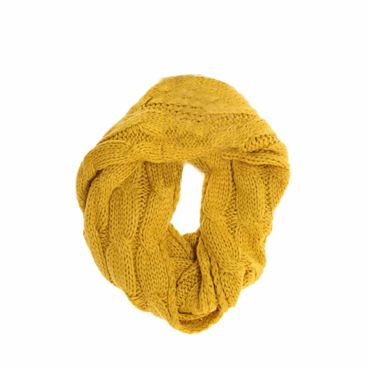 KIDS Solid Cable Knit C.C Infinity Scarf