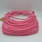 Sculptural Multi-Cord Crescent Bag with Wrapped Knot Details