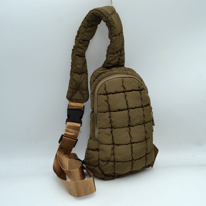 Modern Quilted Puffer Sling Backpack