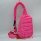 Modern Quilted Puffer Sling Backpack