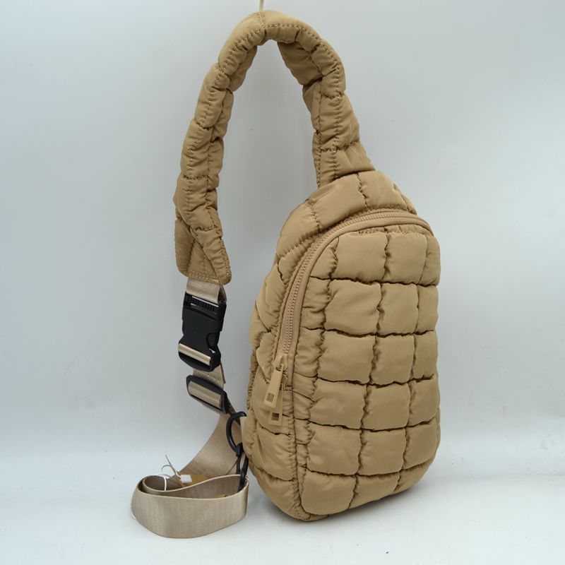 Modern Quilted Puffer Sling Backpack