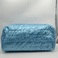 Horizontal Puffer Quilted Weekender Travel Duffel Bag with Shoulder Strap