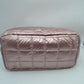 Grid Quilted Puffer Weekender Travel Duffel Bag with Exterior Zipper Pockets