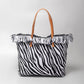 Classic Trapeze Tote Bag with Dual Handles and Ring Detail