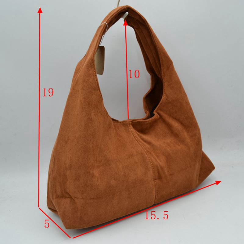 Minimalist Slouchy Hobo Shoulder Bag with Wide Strap