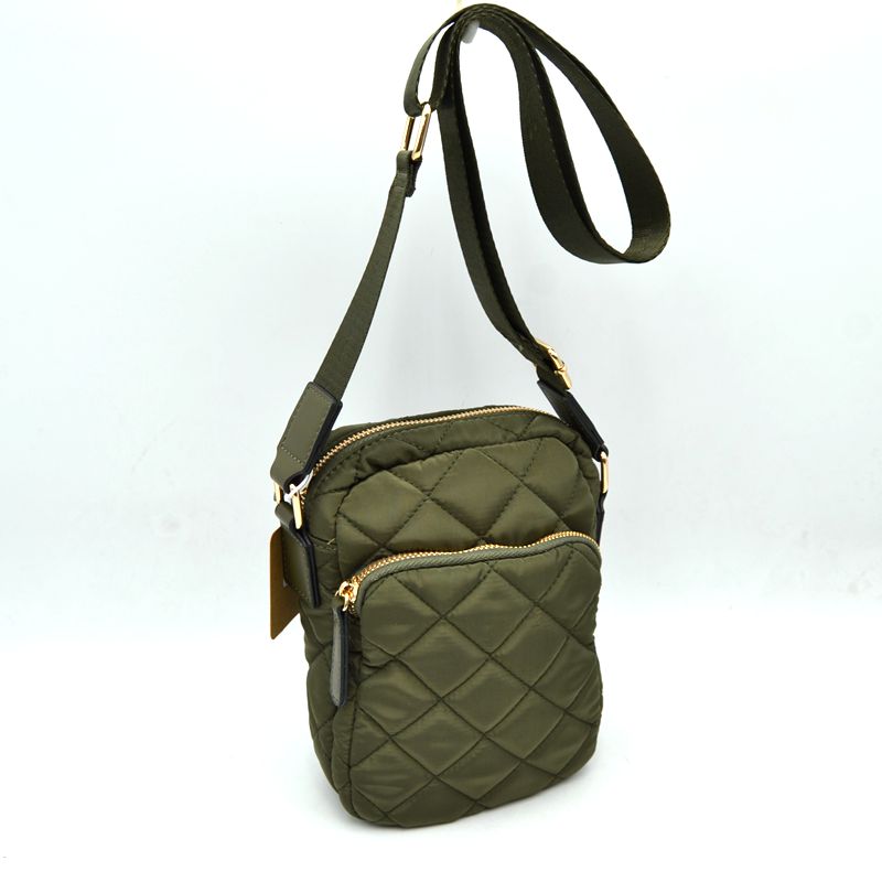 Structured Trapeze Handbag with Bamboo Ring Top Handles