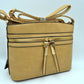 Zipper Detail Women's Crossbody Soft Faux Leather Bag