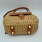 Chic Straw Woven Saddle Bag with Flap & Crossbody Strap