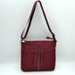 Quilted Crossbody Bag with Front Zipper Pockets and Adjustable Strap