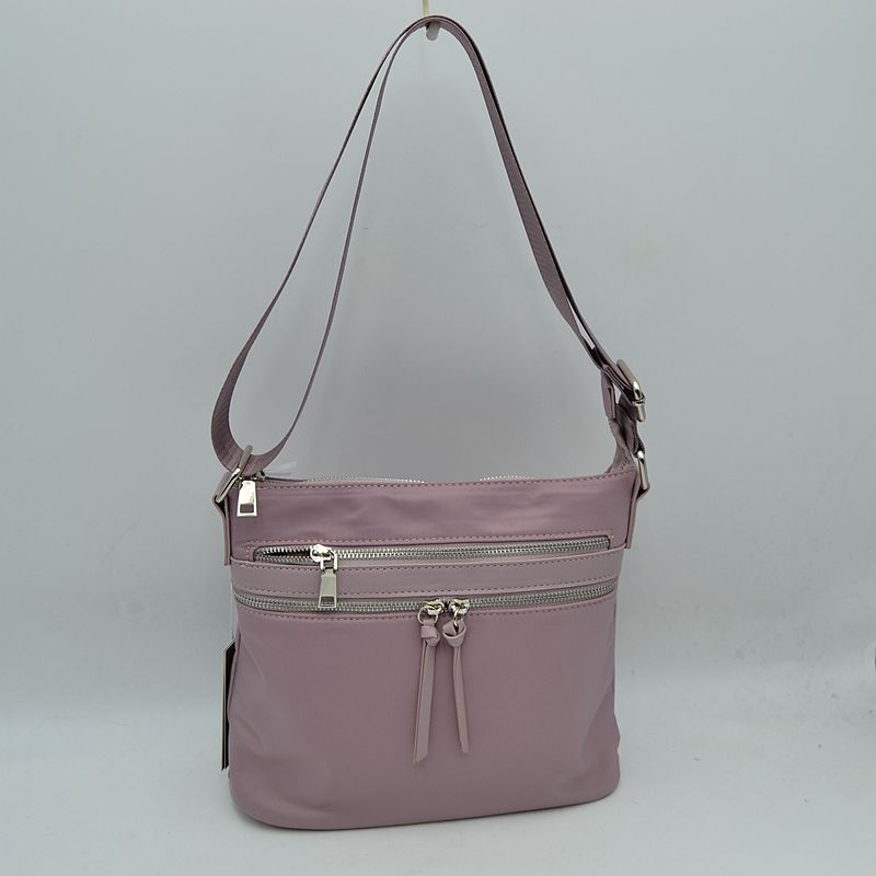 Multi Zipper Crossbody Shoulder Bag with Adjustable Long Strap