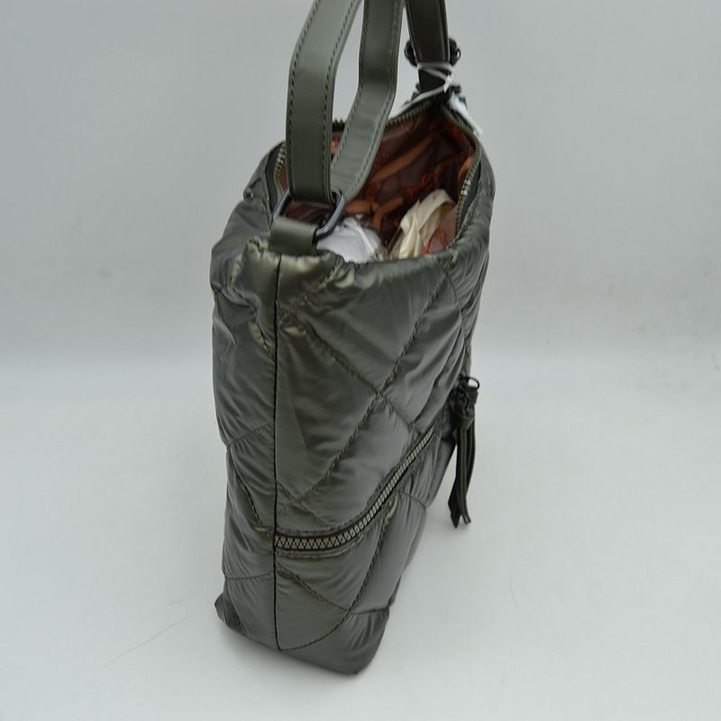 Quilted Crossbody Shoulder Bag with Front Zip Pocket and Adjustable Strap