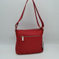 Multi Zipper Crossbody Shoulder Bag with Adjustable Long Strap