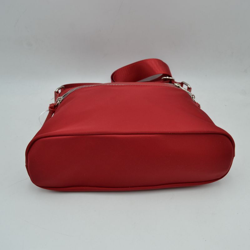 Multi Zipper Crossbody Shoulder Bag with Adjustable Long Strap