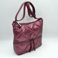 Quilted Crossbody Shoulder Bag with Front Zip Pocket and Adjustable Strap