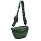 Chevron Strap Puffer Sling Bag | Crossbody Bag with Coin Pouch