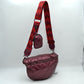 Chevron Strap Puffer Sling Bag | Crossbody Bag with Coin Pouch