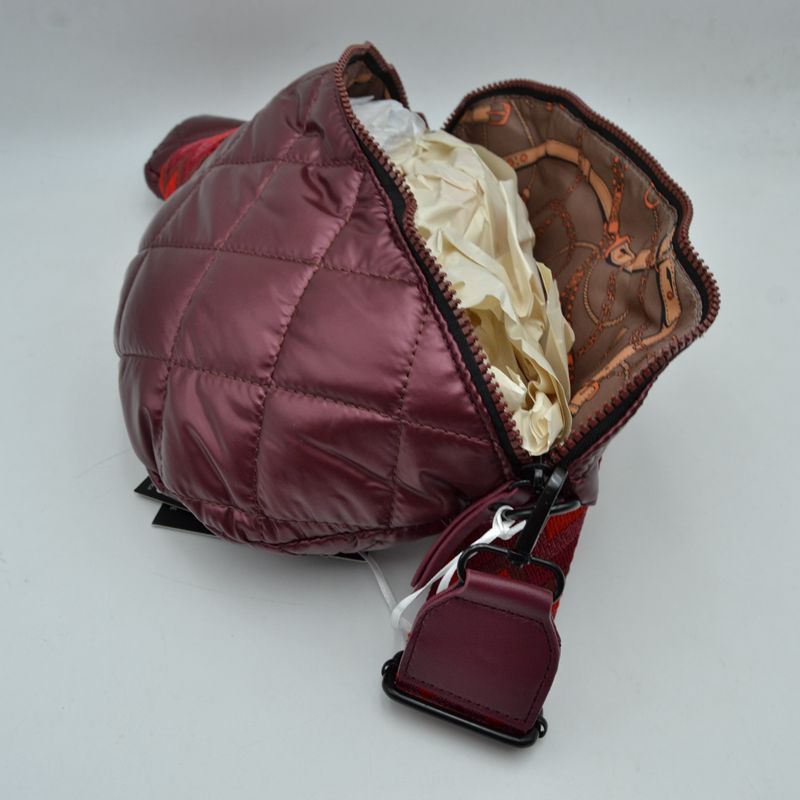 Chevron Strap Puffer Sling Bag | Crossbody Bag with Coin Pouch