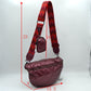 Chevron Strap Puffer Sling Bag | Crossbody Bag with Coin Pouch