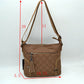 Quilted Nylon Crossbody Bag with Buckle Accents and Tassel Charm