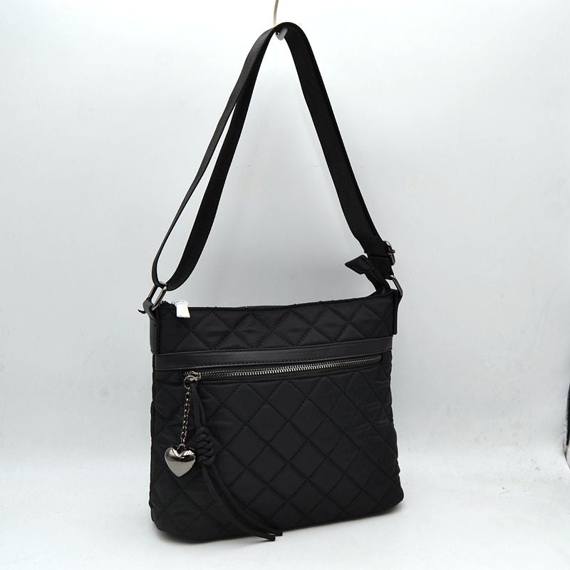 Quilted Crossbody Bag with Adjustable Strap