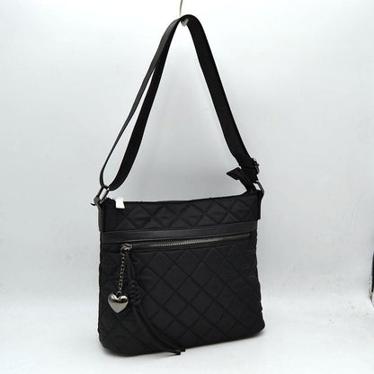 Quilted Crossbody Bag with Adjustable Strap